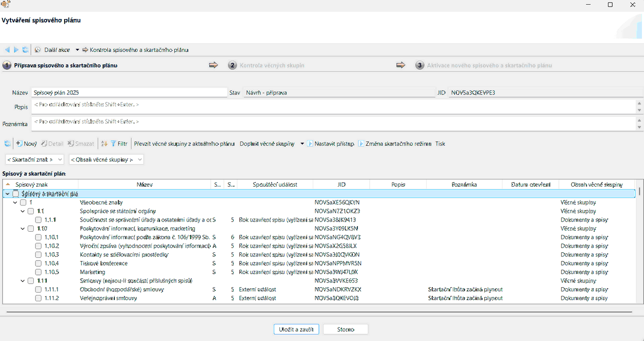 spisovy plan